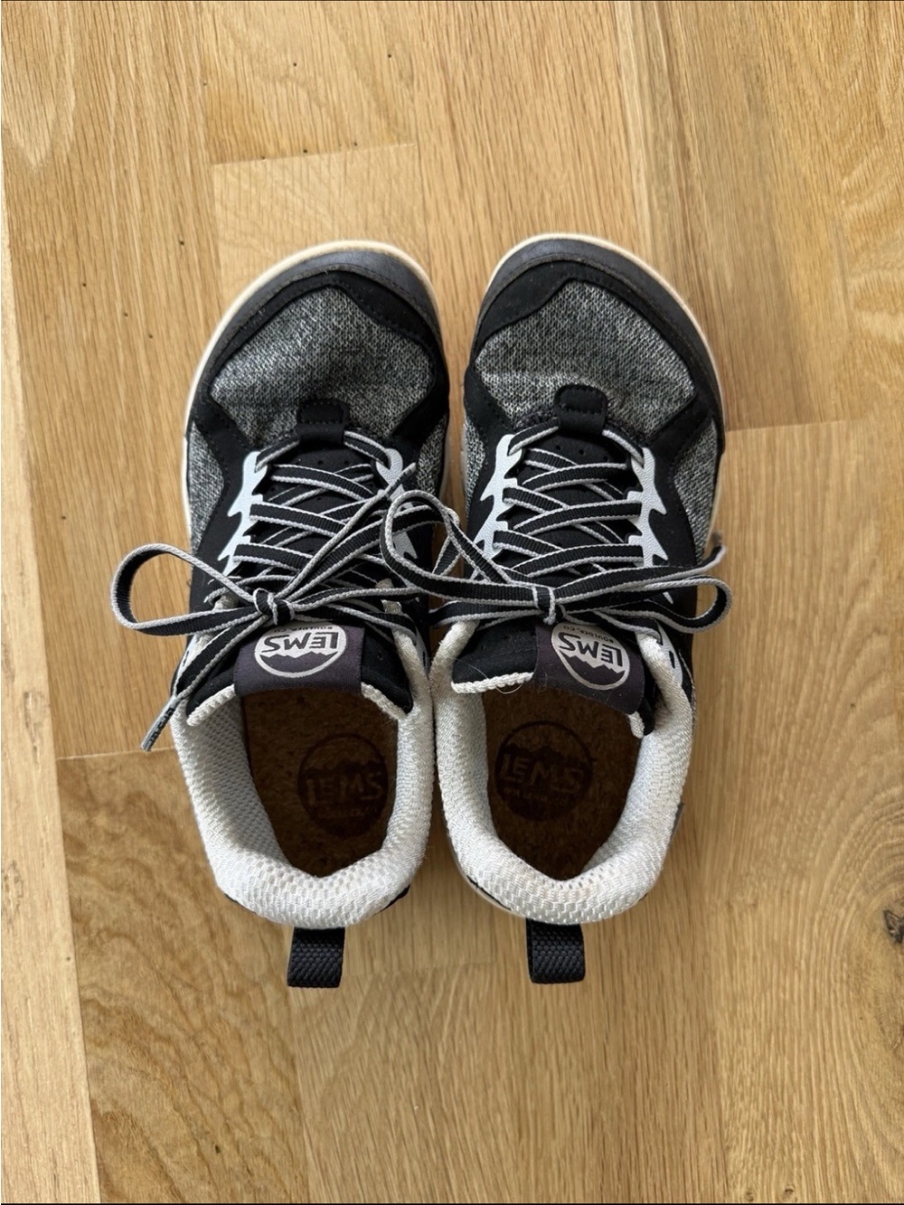 LEMS Primal Eco Women’s Black & Gray Lightweight Athletic Shoes Size 6.5